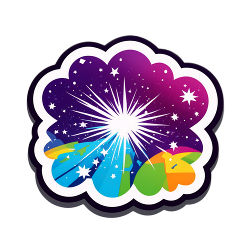 ニュースの背景を飾る輝くデザイン