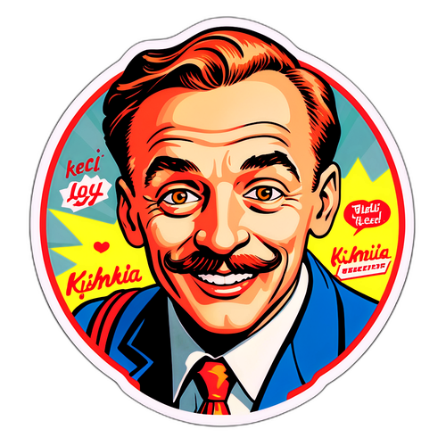 מדבקת מיכל קישקיה בסגנון וינטג'