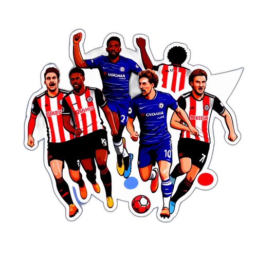 Σχεδίαση Αυτοκόλλητου με Παίκτες από την Brentford και Chelsea