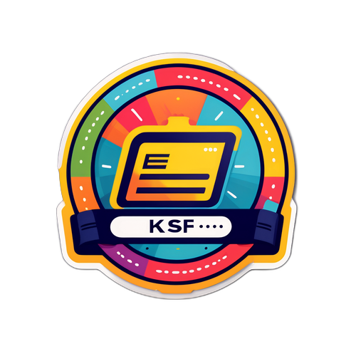 Nowoczesna naklejka z logo KSeF