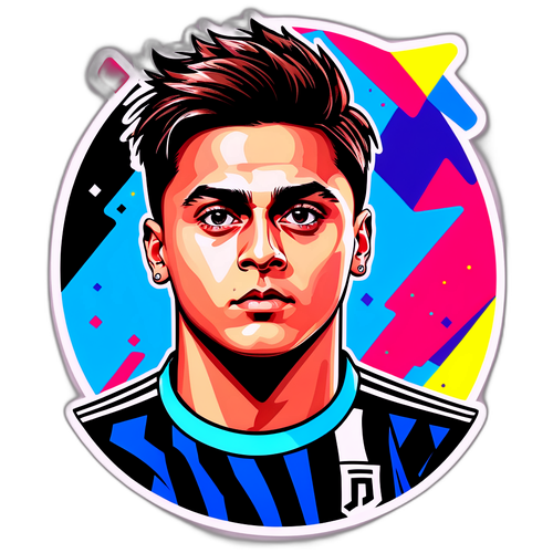 Ilustração Dybala em Estilo Pop-Art