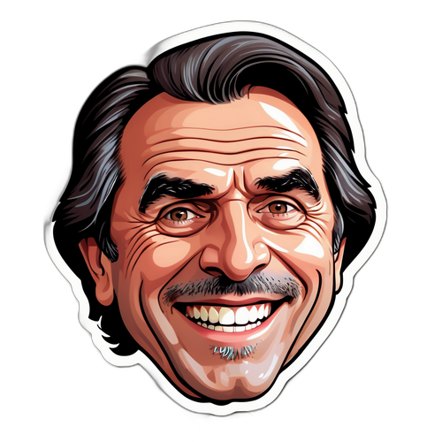 Retrato caricaturizado de José María Aznar