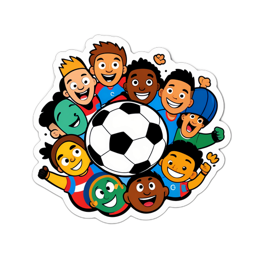 Kifaa cha mchezo wa soka wenye wahusika wa katuni