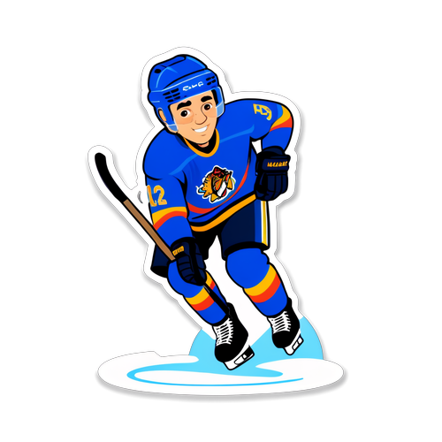 Fun Ice Hockey Sticker