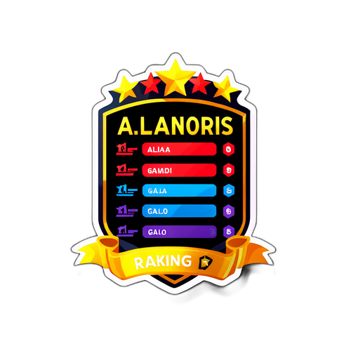 Arte de um quadro de classificação com destaque para o Galo, texto 'Sempre em Primeiro!'