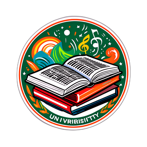 Konstnärlig klistermärke inspirerad av UNT