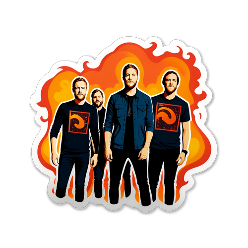 Verbluffende Sticker van Imagine Dragons! Ontdek de Vurige Muzikale Magie!