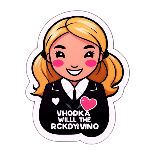 Nálepka pro českou verzi Bachelorette s prvky svatby