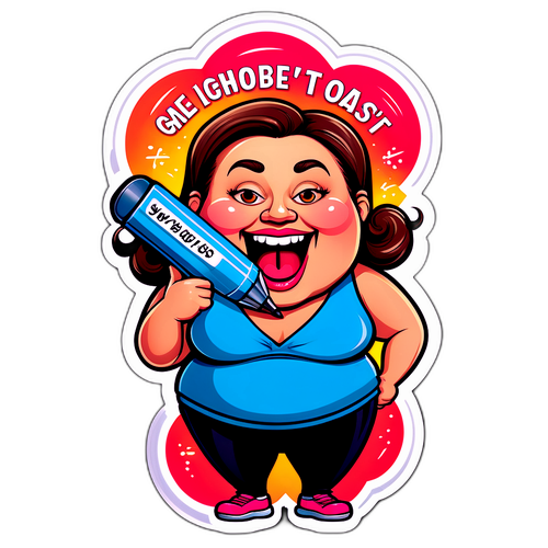 Adesivo Divertido de Caneta de Perda de Peso