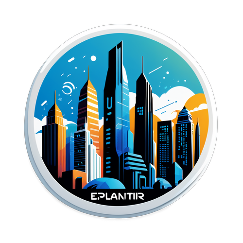 Futuristic Palantir Design Sticker