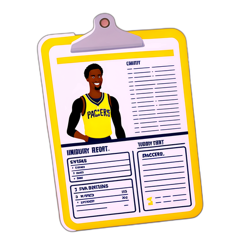 Sticker ng Ulat ng Injury ng Pacers