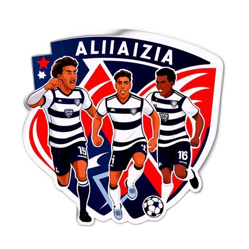 Sticker de la emoción del partido entre Independiente y Alianza Lima