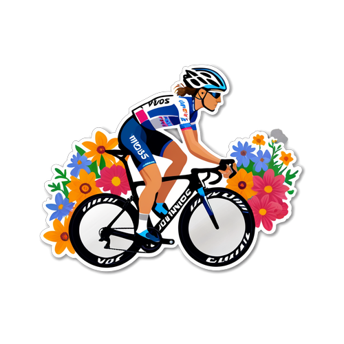 Marianne Vos in Bloemen: De Flitsende Sticker die Je Hart Zal Veroveren!