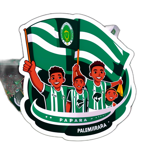 Penggambaran Energetik Pendukung Palmeiras di Stadion