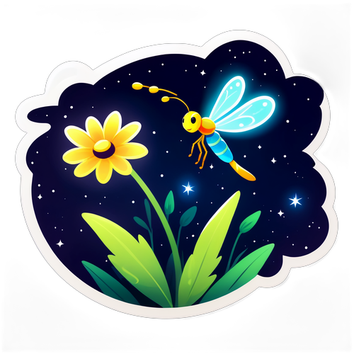 萤火虫与花朵