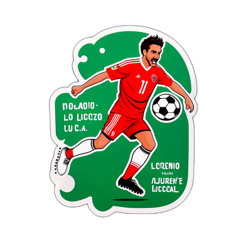 Desain Stiker Pemain Sepak Bola Animasi
