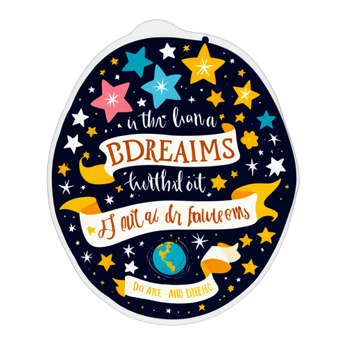 Sticker met J.K. Rowling's Droomquote
