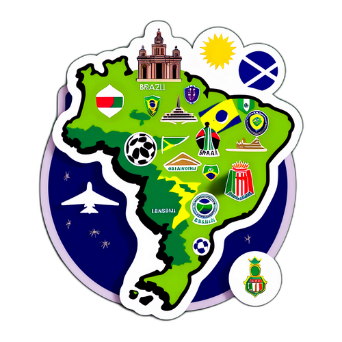 Adesivo Mapa do Brasil e Times da Série A