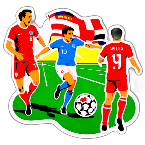 O scenă memorabilă pe terenul de fotbal între Anglia și Țara Galilor