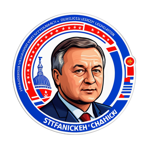 Наліпка зі Спікером Парламенту Стефанчуком