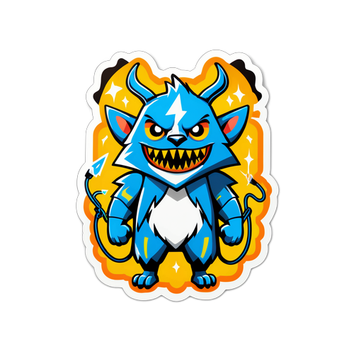 Antropomorficzny Tauron z elektrycznością