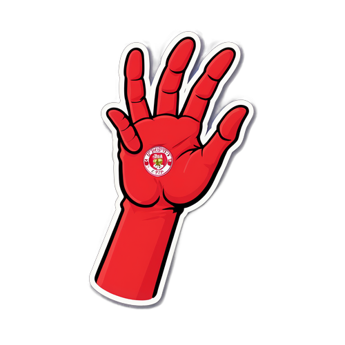 การ์ตูนมือที่ยกขึ้นพร้อมโลโก้บราสตอล ซิตี้