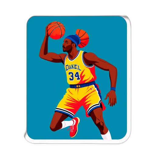 Σειρά αυτοκόλλητων που απεικονίζει διάσημες στιγμές από την καριέρα του Daniel Hackett στο μπάσκετ