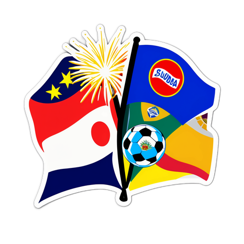Diseño de sticker para un partido de Copa Sudamericana