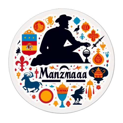 Aufkleber mit der Silhouette von Manzanares