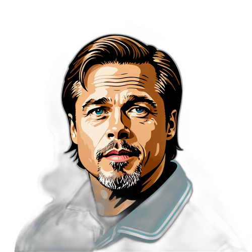 Nálepka s Bradem Pittem a citacemi z jeho nejslavnějších rolí pro filmové fanoušky