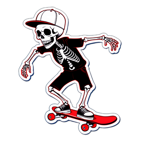 Legesyg Skelet på Skateboard