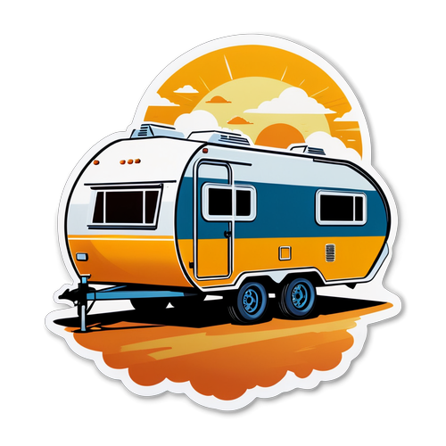Karavan Temalı Sticker