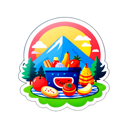 소풍을 즐기는 스티커