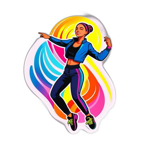 Energiaa täynnä oleva tanssija