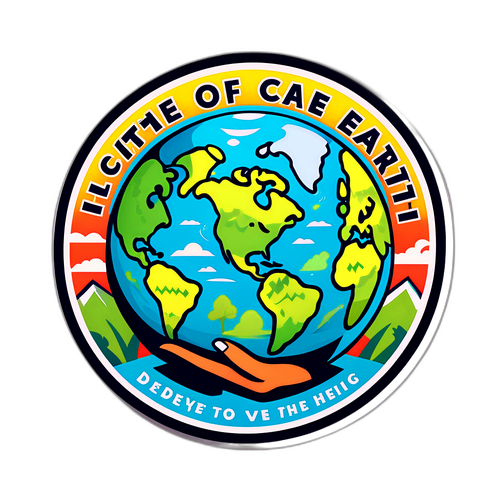 Sticker de Milton Delgado sobre la Tierra