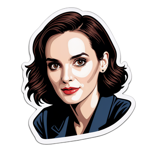 Pegatina inspirada en Winona Ryder