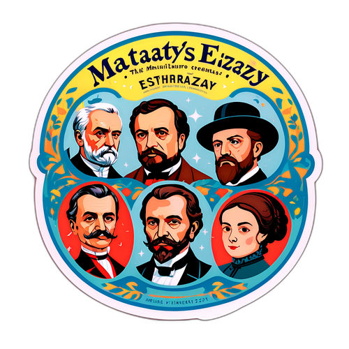 A híres Mátyás Esterházy művek mini borítóillusztrációi, a stílus és kreativitás találkozása