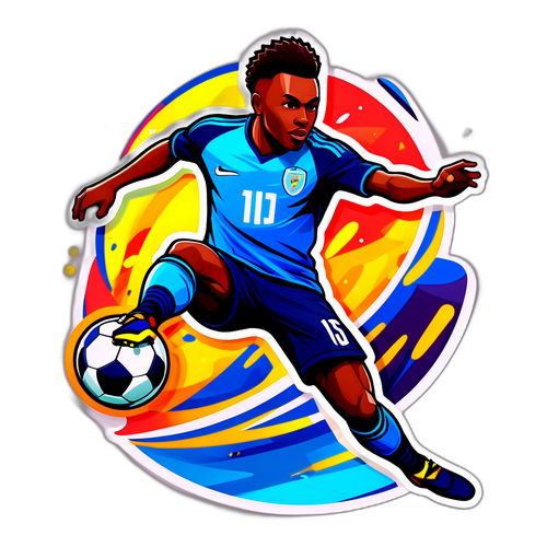 Sticker ya Mbeumo akiwa katika hali ya mzunguko wa mpira