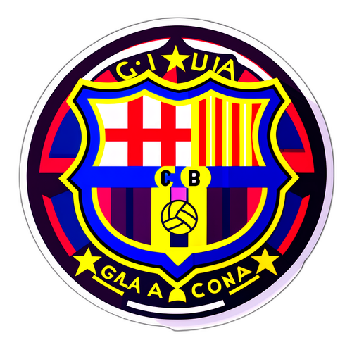 CD Guadalajara與巴塞隆納足球賽徽章貼紙