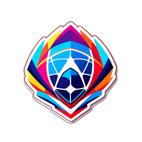 Abstrakt Geometrisk Design med Ligaens Farger