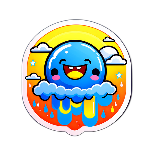 Maskot Cuaca Kartun Ceria