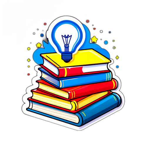 學習與知識的創意貼紙