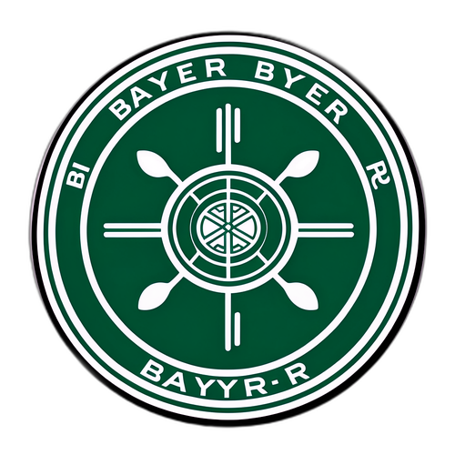 Футбольне поле з логотипом Bayer у центрі