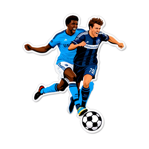 Stiker Pertandingan Sepak Bola Dallas vs Philadelphia Union