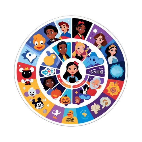 Adesivo da Diversidade dos Conteúdos da Disney Plus