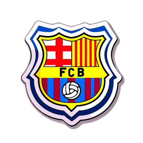 Retro FC Barcelona Sticker