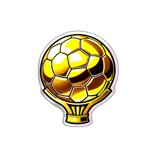 Représentation futuriste du Ballon d'Or 2025