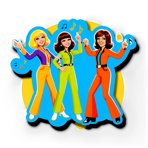 Αυτοκόλλητο 'ABBA' με Disco Σκηνικό