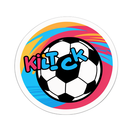 Sticker cu minge de fotbal
