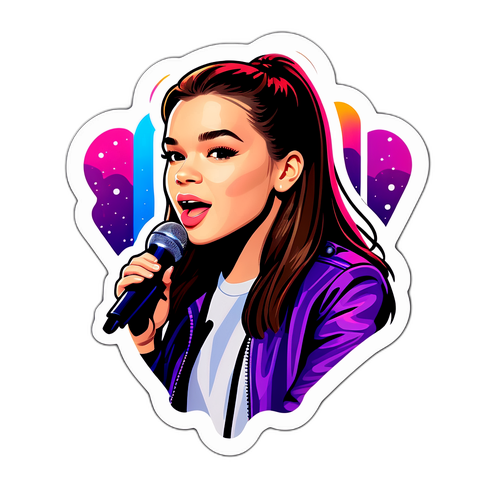 Adesivo Estilizado de Hailee Steinfeld em Performance